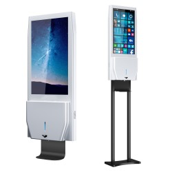 21.5 Inch hand Sanitizer Kiosk with Android Media player